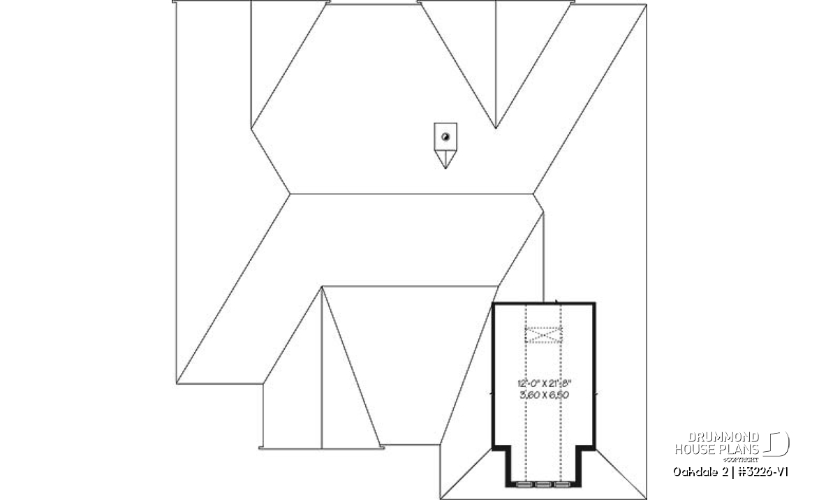 Bonus storage - Beautiful Ranch style house plan with 2-car garage, 9' ceiling, master suite, 3 bedrooms, 2 bathrooms - Oakdale 2