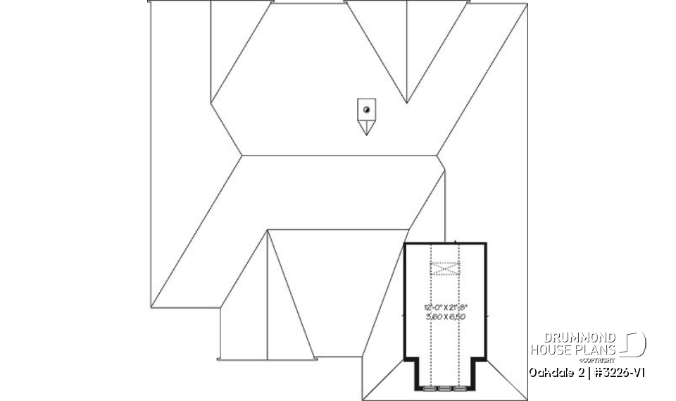 Bonus storage - Beautiful Ranch style house plan with 2-car garage, 9' ceiling, master suite, 3 bedrooms, 2 bathrooms - Oakdale 2