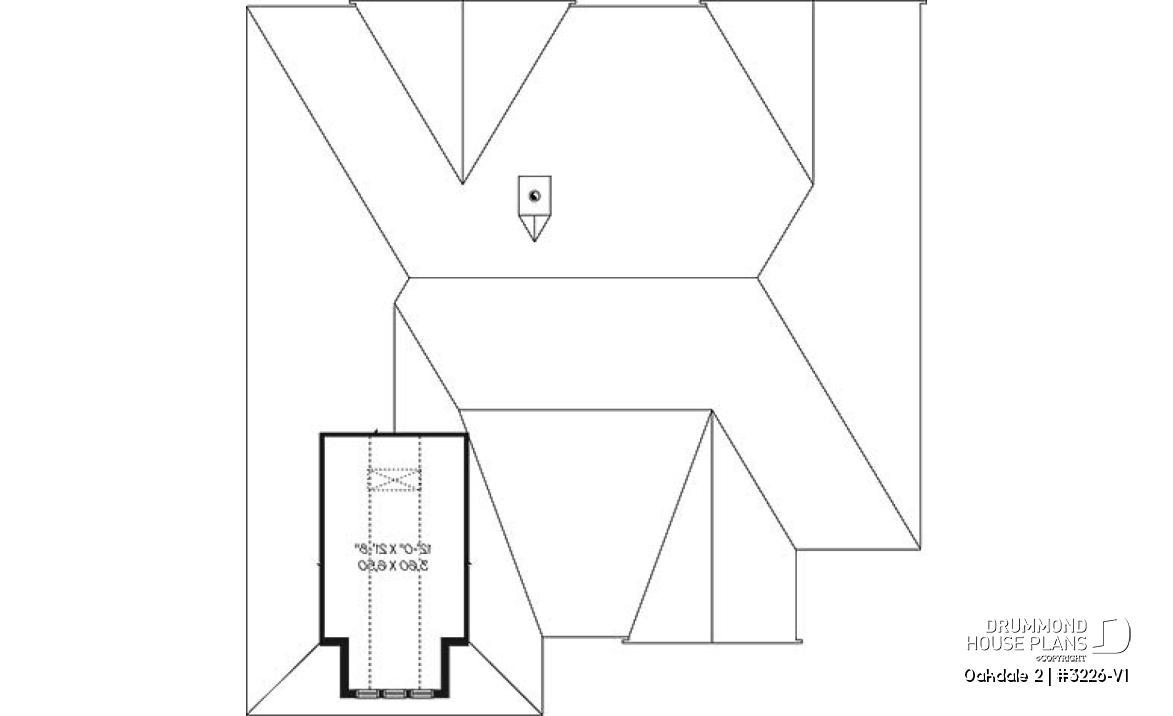 Bonus storage - Beautiful Ranch style house plan with 2-car garage, 9' ceiling, master suite, 3 bedrooms, 2 bathrooms - Oakdale 2