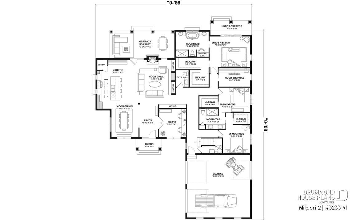 1st level - 3 to 4 bedroom country ranch, garage, master suite with private terrace, huge covered balcony, 2 family rooms - Millport 2
