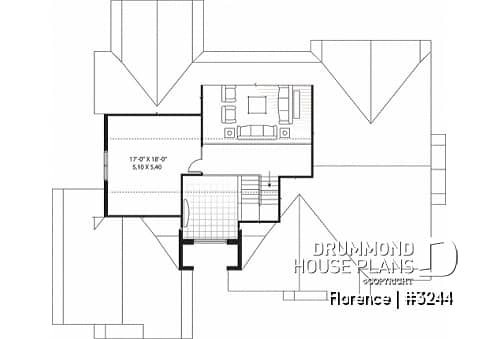 Bonus space - Florida style house plan, large master suite, home office, open floor plan, large laundry room, bonus space - Florence