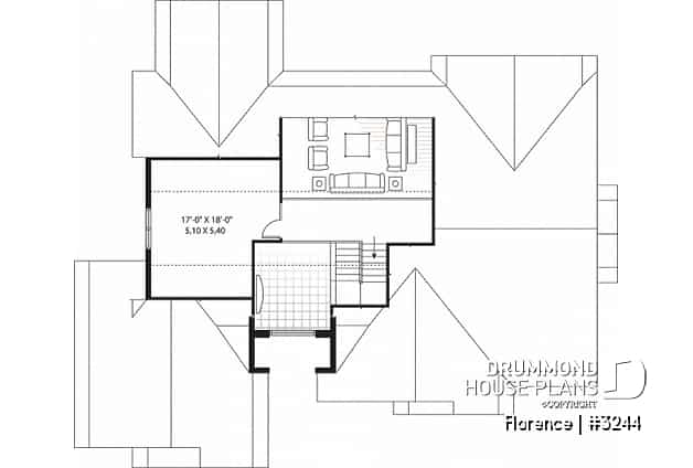Bonus space - Florida style house plan, large master suite, home office, open floor plan, large laundry room, bonus space - Florence