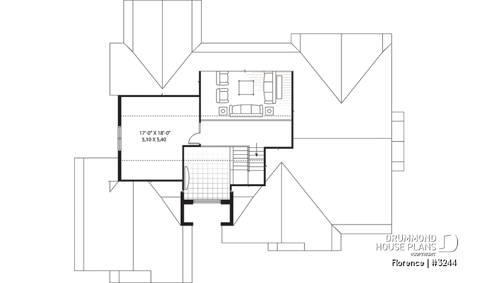 Bonus space - Florida style house plan, large master suite, home office, open floor plan, large laundry room, bonus space - Florence