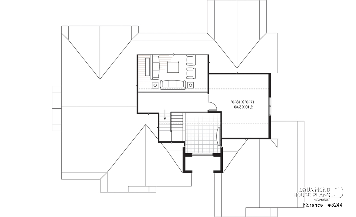 Bonus space - Florida style house plan, large master suite, home office, open floor plan, large laundry room, bonus space - Florence