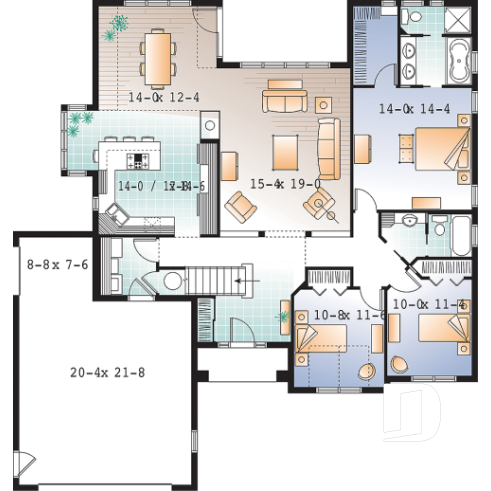 1st level - 3 bedroom bungalow with fireplace, bonus space and garage, lots of natural light, cathedral ceiling - Palmgrove