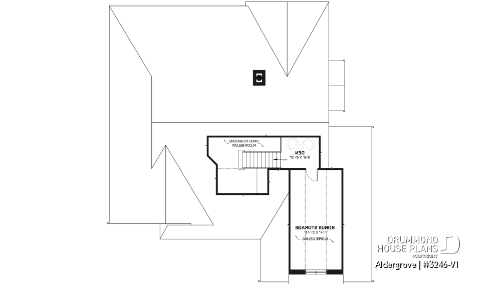 Bonus space - Modern Craftsman house plan, main floor master suite, perfect lakefront home plan - Aldergrove