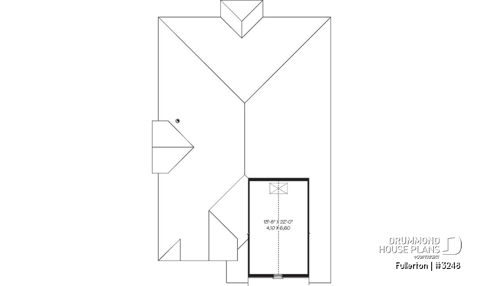 Bonus storage - Craftsman 3 bedroom, 2 bathroom one-storey house plan, lanai, 2-car garage, laundry, fireplace - Fullerton