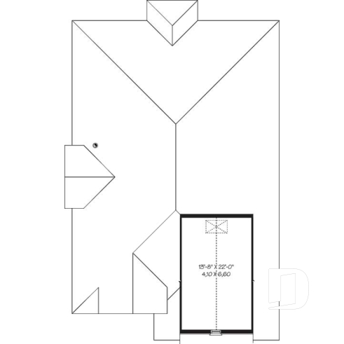 Bonus storage - Craftsman 3 bedroom, 2 bathroom one-storey house plan, lanai, 2-car garage, laundry, fireplace - Fullerton