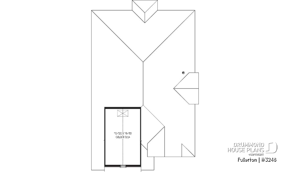 Bonus storage - Craftsman 3 bedroom, 2 bathroom one-storey house plan, lanai, 2-car garage, laundry, fireplace - Fullerton