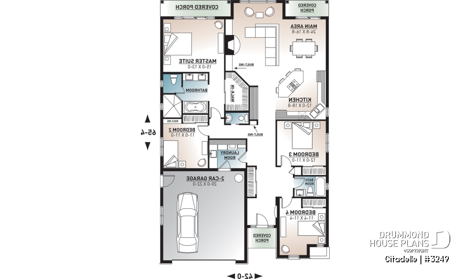 1st level - 4 bedroom, one storey Craftsman with ample storage and laundry area - Citadelle