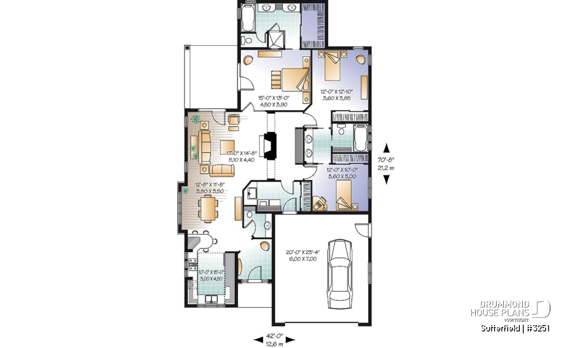 1st level - 3 bedroom Florida style single storey with double garage and lanai - Sutterfield