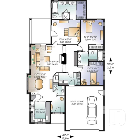 1st level - 3 bedroom Florida style single storey with double garage and lanai - Sutterfield