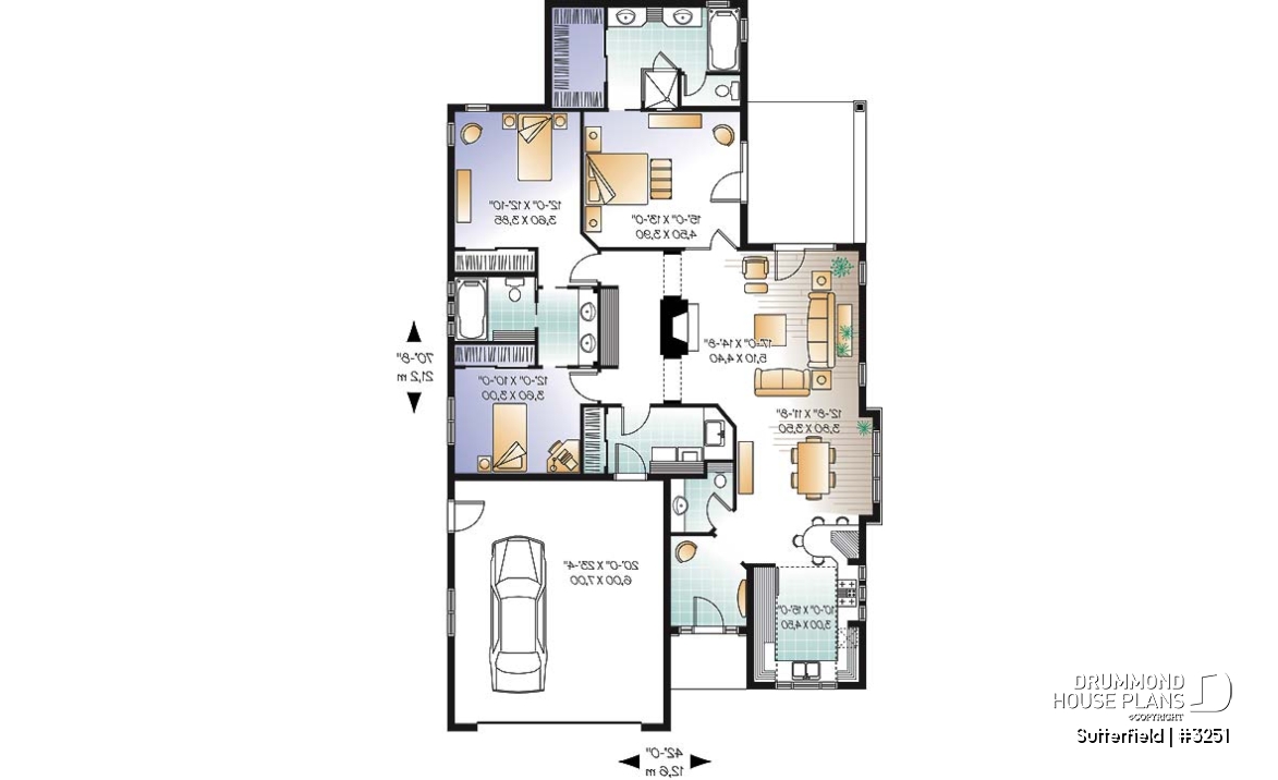 1st level - 3 bedroom Florida style single storey with double garage and lanai - Sutterfield