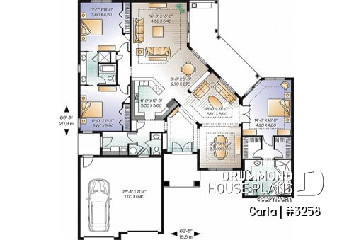 1st level - 3 bedroom mediteranean with high ceilings and a covered terrace - Carla