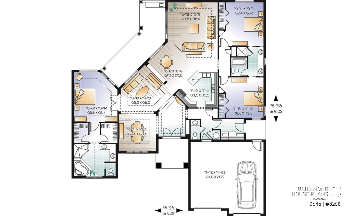 1st level - 3 bedroom mediteranean with high ceilings and a covered terrace - Carla