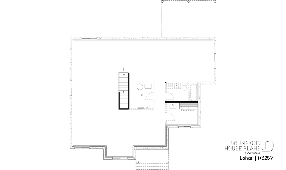 Unfinished basement (Optional $) - Single level house plan with 4 bedrooms, 2 bathrooms, kitchen with small pantry and master suite - Lohan