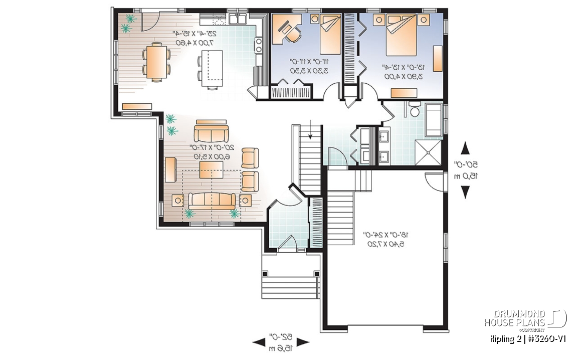 1st level - Open concept CapeCod style with 2 bedrooms and a garage - Kipling 2