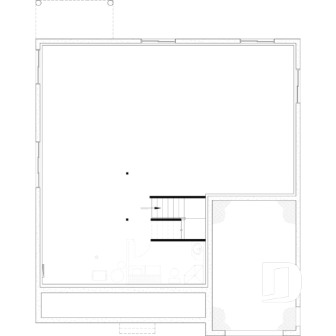 Unfinished basement - Modern Farmhouse Bungalow Plan with Garage, Fireplace and Optional Basement - Brewster 2