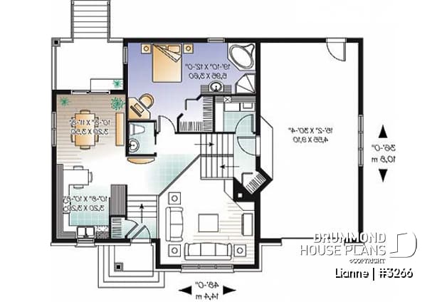 1st level - Abundant windows, 17' ceiling, large family room and a garage - Lianne
