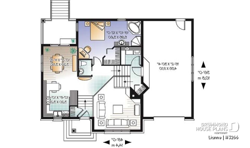 1st level - Abundant windows, 17' ceiling, large family room and a garage - Lianne