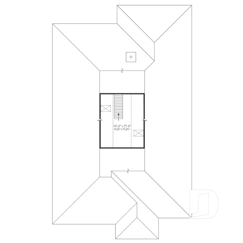 Bonus storage - Modern 3 bedroom house plan adapted for wheel chair, open floor plan, fireplace, garage, laundry room - Tidewell
