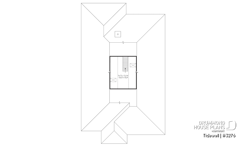 Bonus storage - Modern 3 bedroom house plan adapted for wheel chair, open floor plan, fireplace, garage, laundry room - Tidewell