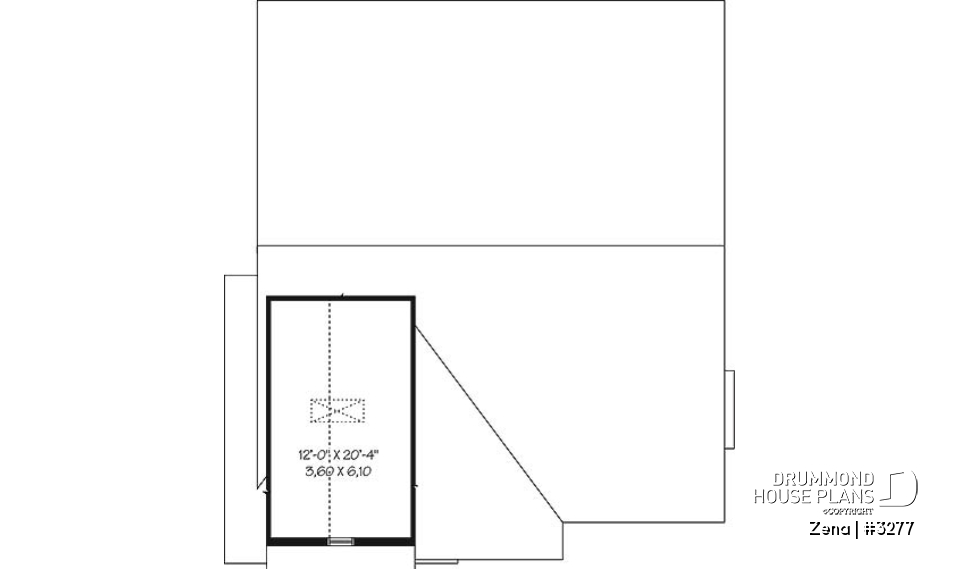 Bonus storage - Craftsman house plan, sunken living room with fireplace, master bed with walk-in, large bathroom &amp; laundry - Zena