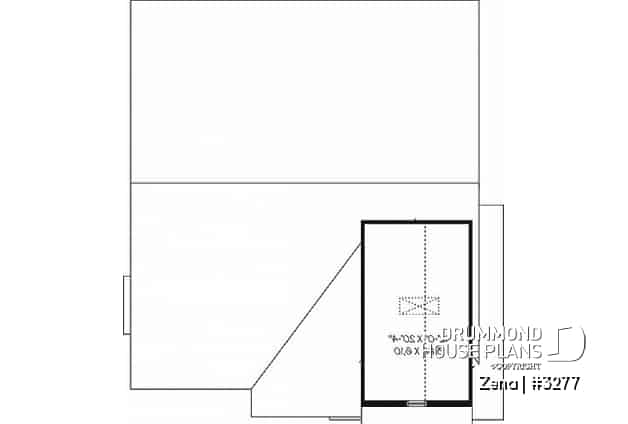 Bonus storage - Craftsman house plan, sunken living room with fireplace, master bed with walk-in, large bathroom & laundry - Zena