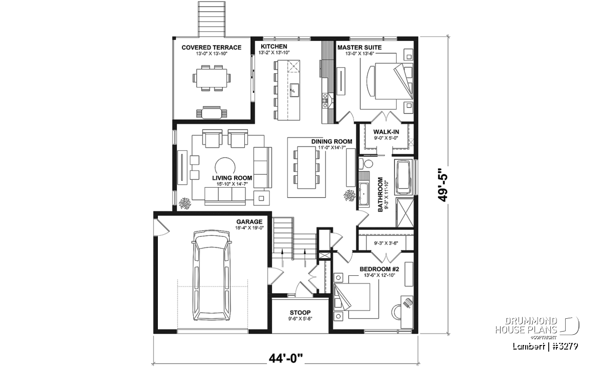 1st level - Contemporary split-entry home design with 2 to 5 bedrooms, home office, garage and more! - Lambert