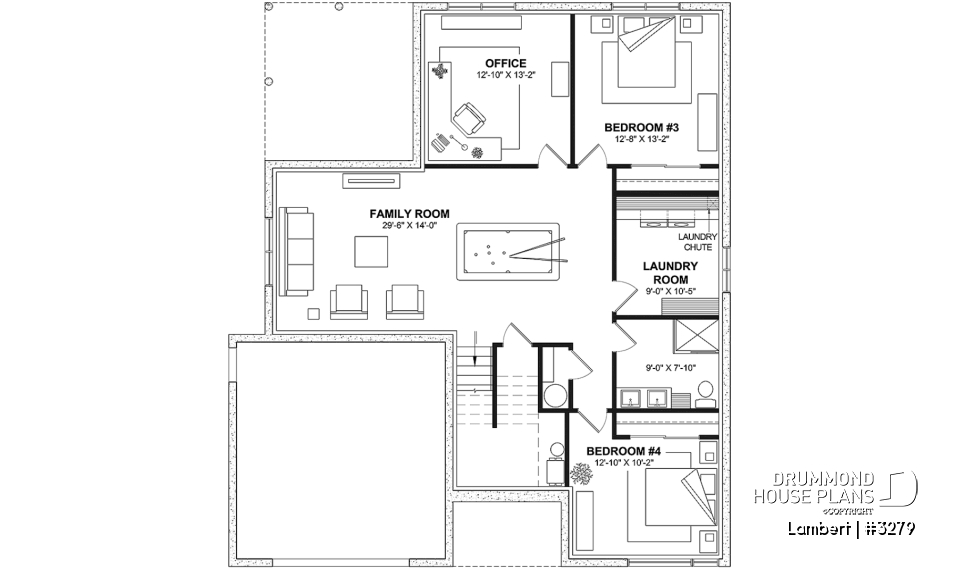 Finished basement (Optional $) - Contemporary split-entry home design with 2 to 5 bedrooms, home office, garage and more! - Lambert