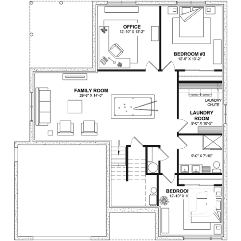 Finished basement (Optional $) - Contemporary split-entry home design with 2 to 5 bedrooms, home office, garage and more! - Lambert