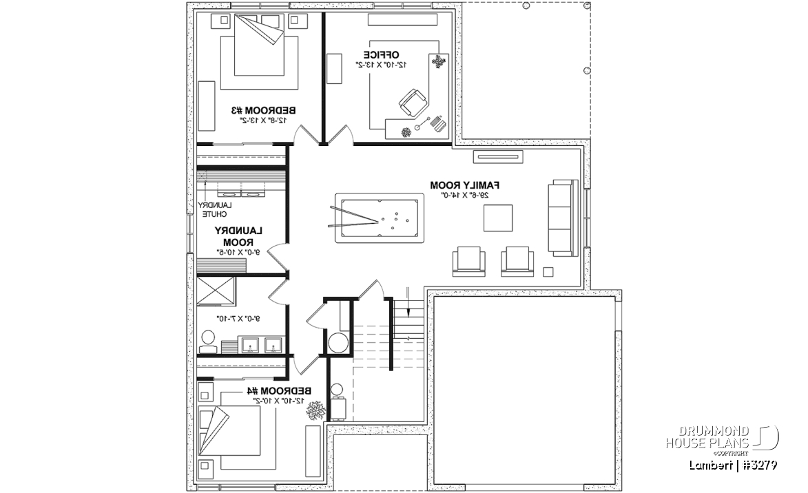 Finished basement (Optional $) - Contemporary split-entry home design with 2 to 5 bedrooms, home office, garage and more! - Lambert