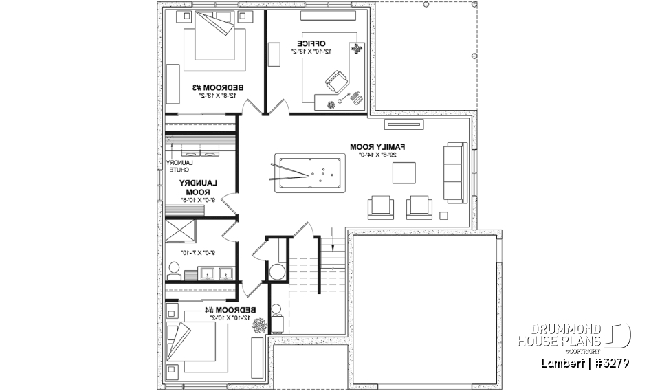 Finished basement (Optional $) - Contemporary split-entry home design with 2 to 5 bedrooms, home office, garage and more! - Lambert