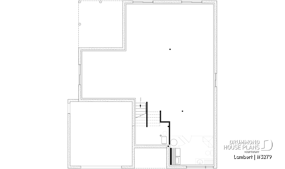 Unfinished basement - Contemporary split-entry home design with 2 to 5 bedrooms, home office, garage and more! - Lambert