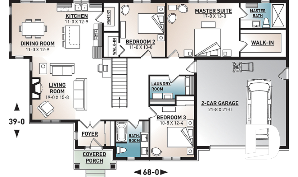 1st level - Basement foundation (Optional $) -  - Providence 3