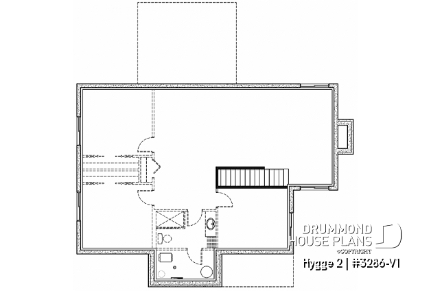 Unfinished basement - Scandinave home design, 2 bedrooms, open living space, huge covered terrasse, fireplace - Hygge 2