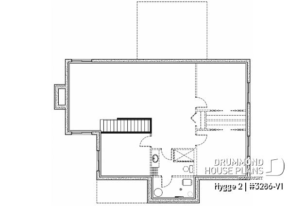 Unfinished basement - Scandinave home design, 2 bedrooms, open living space, huge covered terrasse, fireplace - Hygge 2