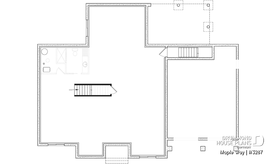Basement - One-story Modern Farmhouse, Spacious Master Suite, 2-Car-Garage, Large Covered Terrace, 10' Ceiling in Living - Maple Way