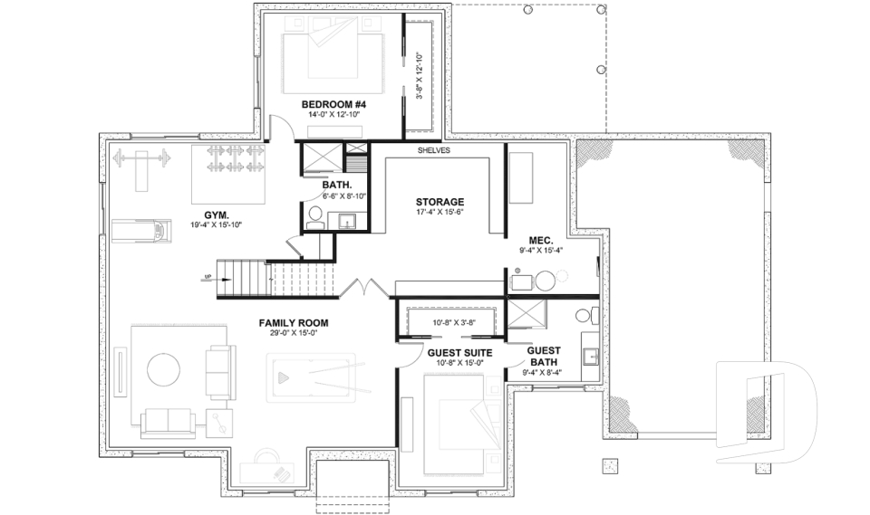 Finished basement (Optional $) -  - Maple Way 2