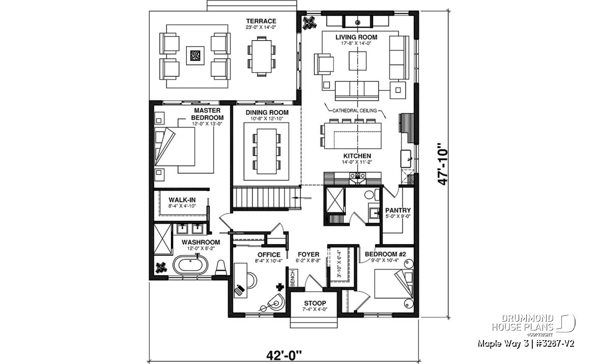 1st level - Farmhouse 4 to 5 bedrooms home, den, family &amp; living rooms, opt. finished basement, master on main floor - Maple Way 3