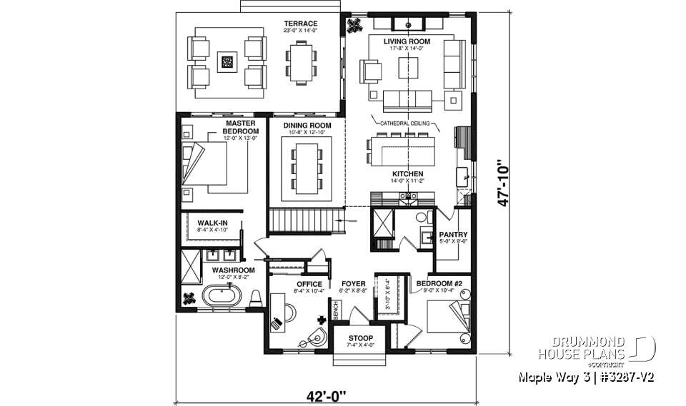 1st level - Farmhouse 4 to 5 bedrooms home, den, family &amp; living rooms, opt. finished basement, master on main floor - Maple Way 3
