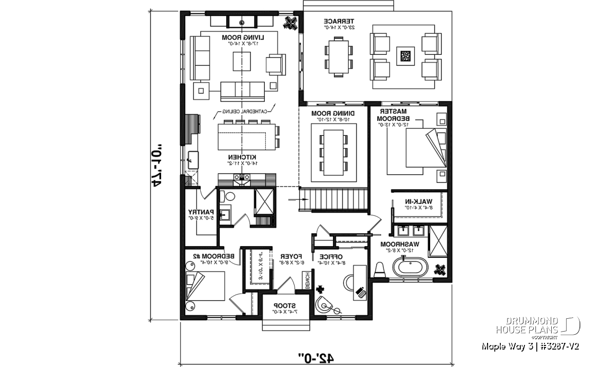 1st level - Farmhouse 4 to 5 bedrooms home, den, family &amp; living rooms, opt. finished basement, master on main floor - Maple Way 3