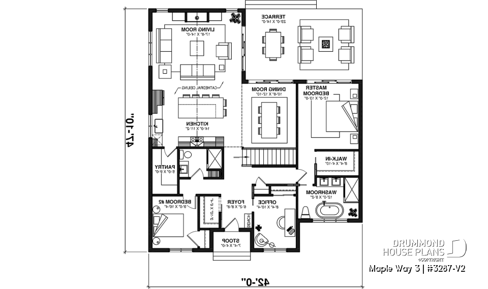1st level - Farmhouse 4 to 5 bedrooms home, den, family &amp; living rooms, opt. finished basement, master on main floor - Maple Way 3