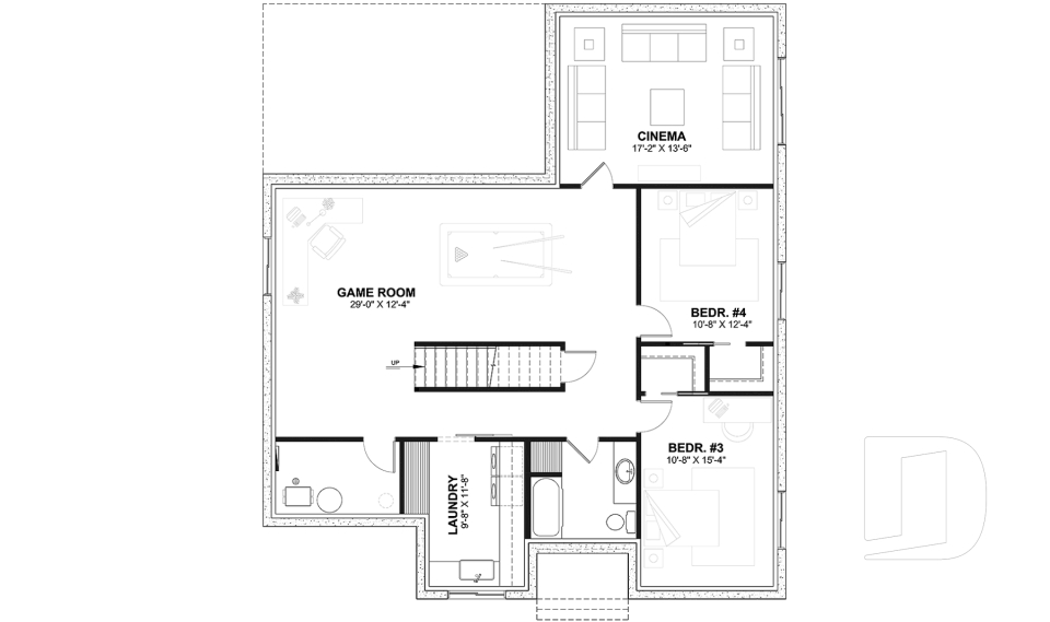 Finished basement (Optional $) -  - Maple Way 3