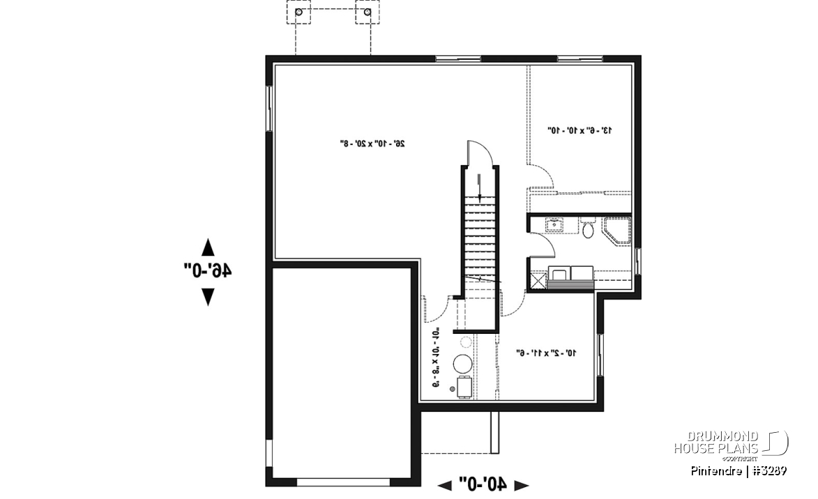 Basement - Mid-Century Modern One-story Home, Open floor plan, Large Kitchen Island, Pantry, One-Car Garage, 2 + Bedrooms - Pintendre