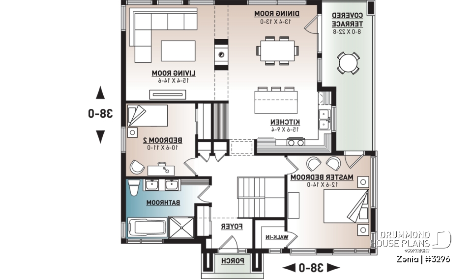 1st level - Modern economical bungalow with walkout basement, 2 bedroom and central fireplace - Zenia