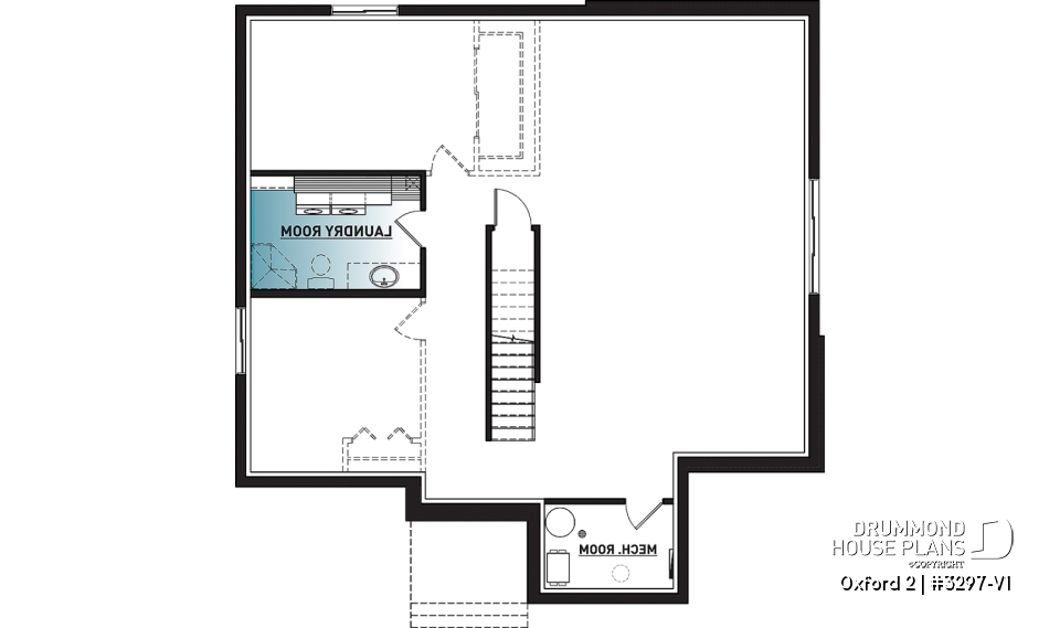 Basement - Modern rustic bungalow of 2 bedroom, huge kitchen with pantry, mud room, 12'4 ceiling at the foyer, open space - Oxford 2