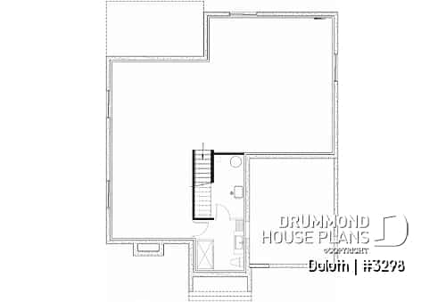 Basement - Cozy 2 beds / 2 baths farmhouse plan with 9' ceiling, pantry and laundry room on main floor - Duluth