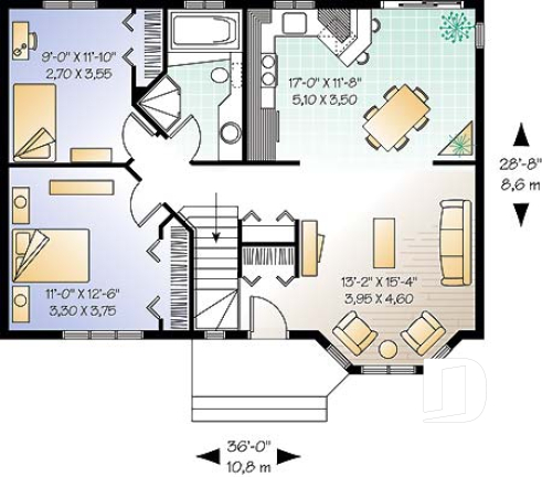 1st level - Country style, affordable 2 bedroom bungalow with full daylight basement - Clearview