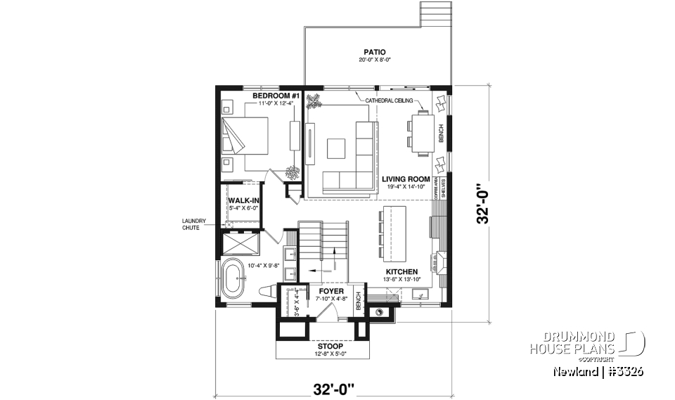1st level - Small split level home, 1 to 3 beds, optional finished basement ($), 2 family rooms, wood burning stove, gym - Newland